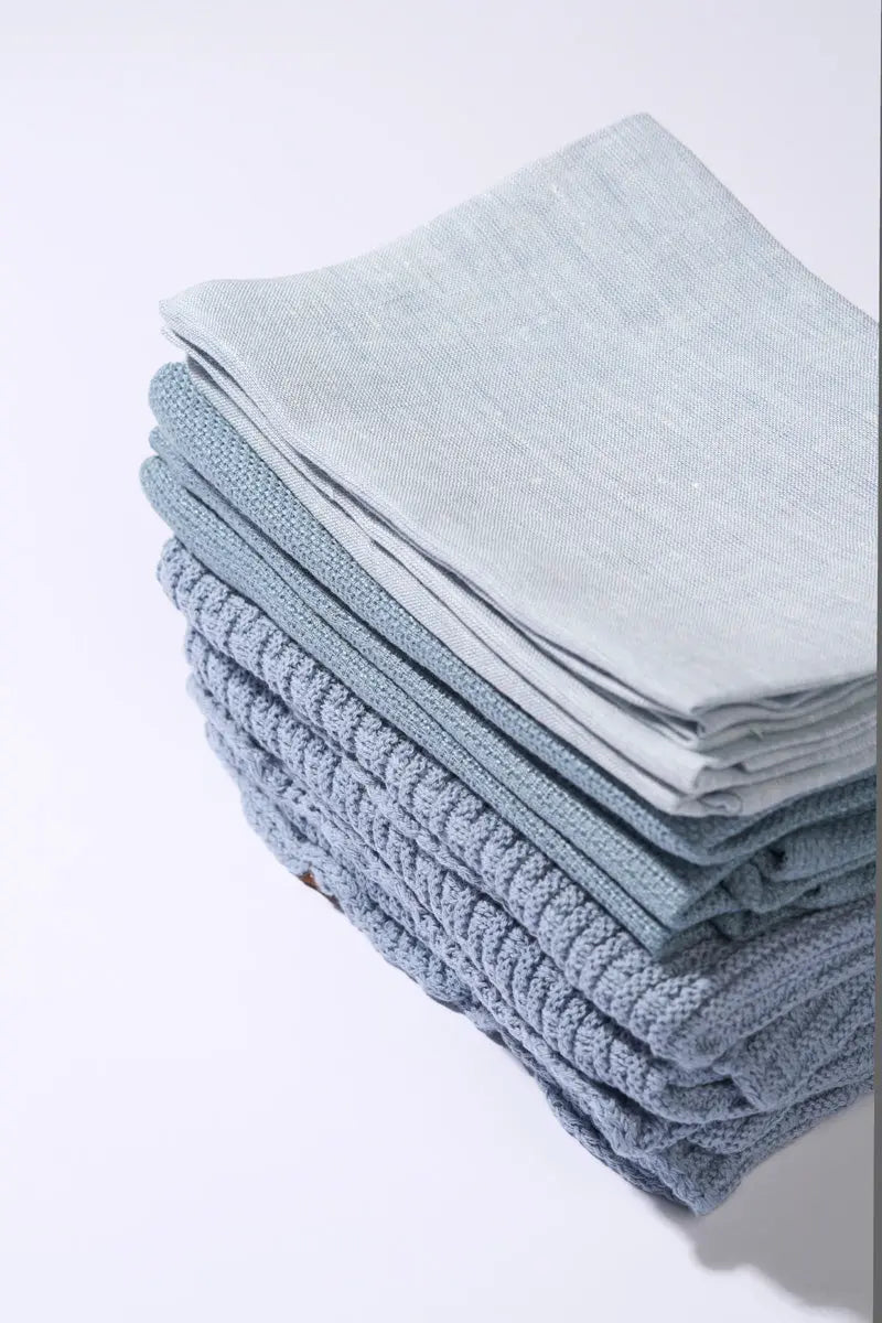 HUMDAKIN Viskestykke i hør Organic Textiles 035 Ocean